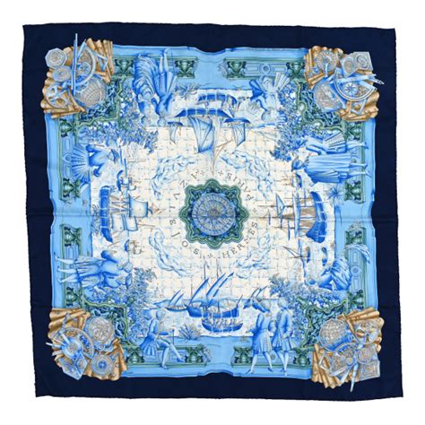 HERMES Silk Azulejos Scarf 90 1367873 